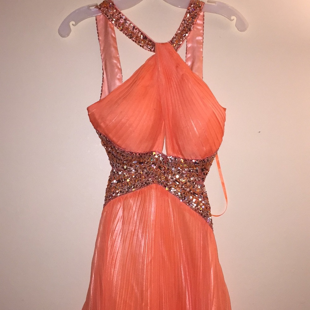 Orange Sequin Gown